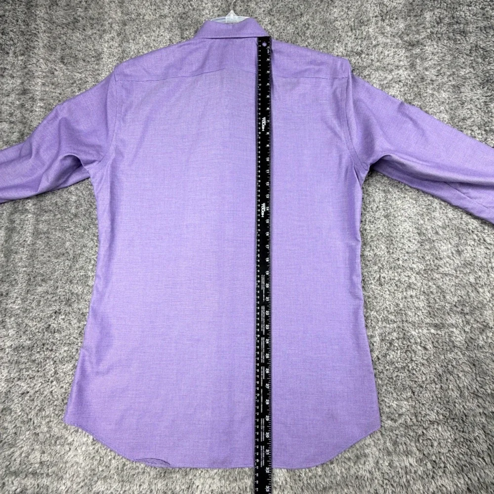 Banana Republic Men's L Purple Non-Iron Slim Fit Dress Shirt Cotton Work Casual‎